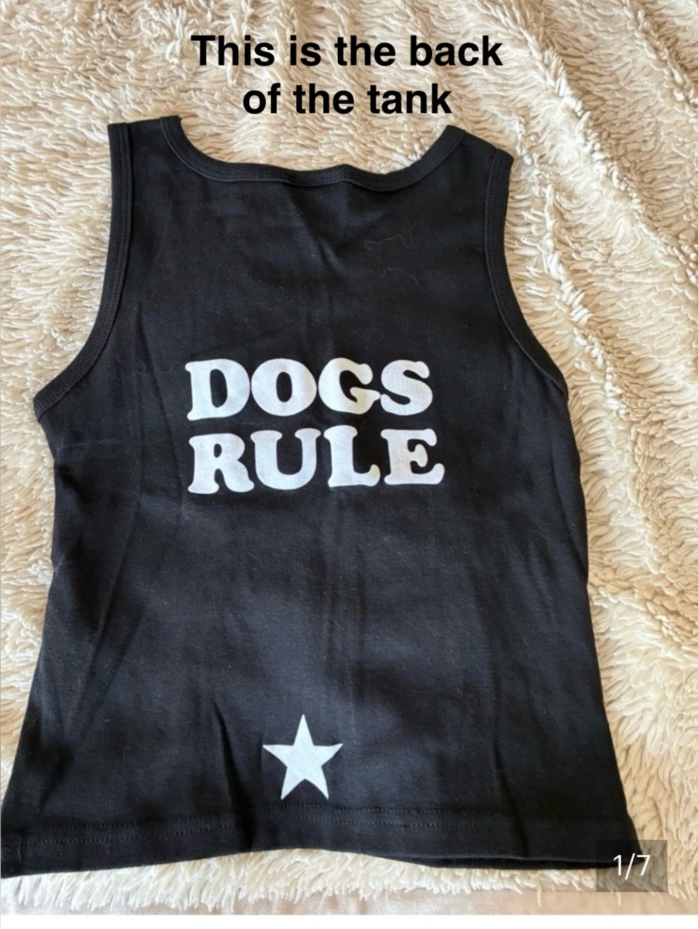 Dogs Rule Black Graphic Tank Top